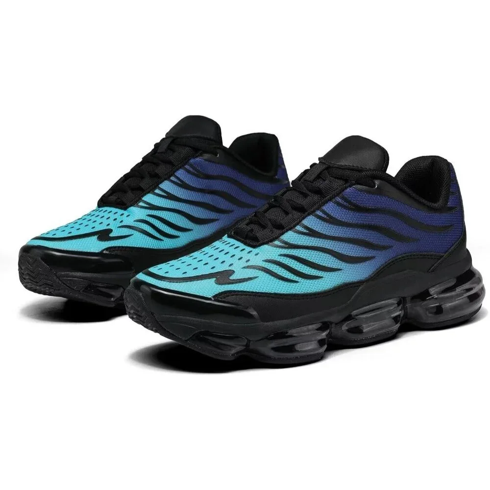 Men's Cyan Running Shoes Non Slip Workout Casual Sport Fitness Cross Trainers